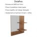 Conjunto 3 Peças Para Banheiro BN3630X13X14 Amendoa Tecno Mobili
