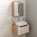Conjunto 3 Peças Para Banheiro BN3630X46X48 Amendoa Branco Tecno Mobili
