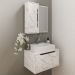 Conjunto 3 Peças Para Banheiro BN3630X46X48 Marmore Branco Tecno Mobili