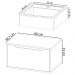 Conjunto 3 Peças Para Banheiro BN3630X46X48 Marmore Branco Tecno Mobili