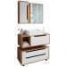 Conjunto 4 Peças Para Banheiro BN3600X43X44X45 Amendoa Branco Tecno Mobili