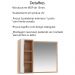 Conjunto 4 Peças Para Banheiro BN3600X43X44X45 Amendoa Branco Tecno Mobili