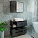 Conjunto 4 Peças Para Banheiro BN3600X43X44X45 Marmore Lunar Tecno Mobili