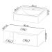Conjunto 4 Peças Para Banheiro BN3600X43X44X45 Marmore Lunar Tecno Mobili