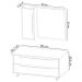 Conjunto 4 Peças Para Banheiro BN3600X43X44X45 Marmore Lunar Tecno Mobili
