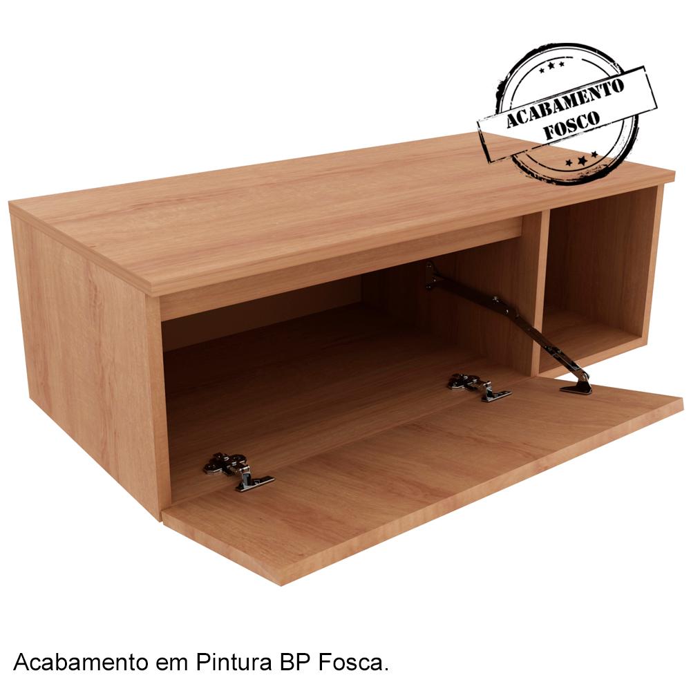 Conjunto De Armarios Para Banheiro Com Espelheira BN11 Amendoa Tecno Mobili
