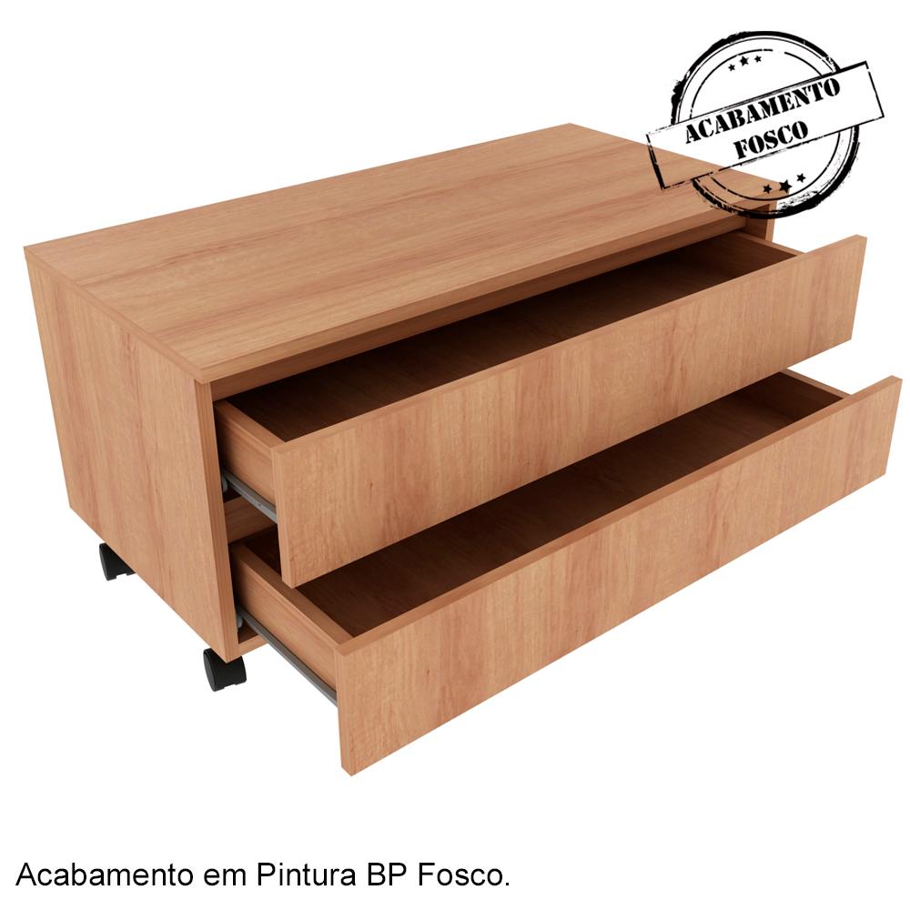 Conjunto De Armarios Para Banheiro Com Espelheira BN11 Amendoa Tecno Mobili