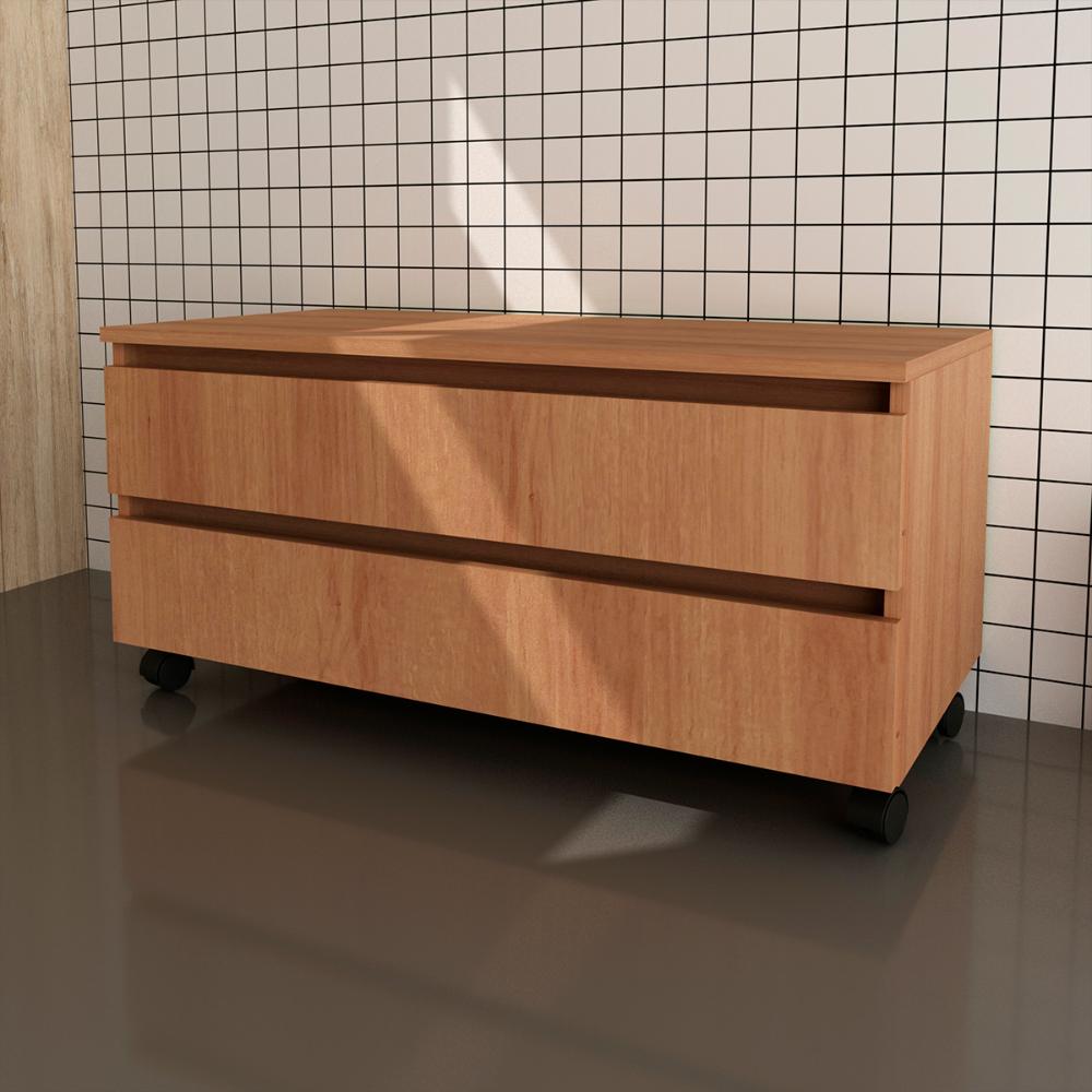 Conjunto De Armarios Para Banheiro Com Espelheira BN11 Amendoa Tecno Mobili