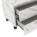 Conjunto De Armarios Para Banheiro Com Espelheira BN11 Marmore Branco Tecno Mobili