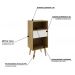 Conjunto De Estantes Para Sala E1715 E1716 Natural Off White Tecno Mobili