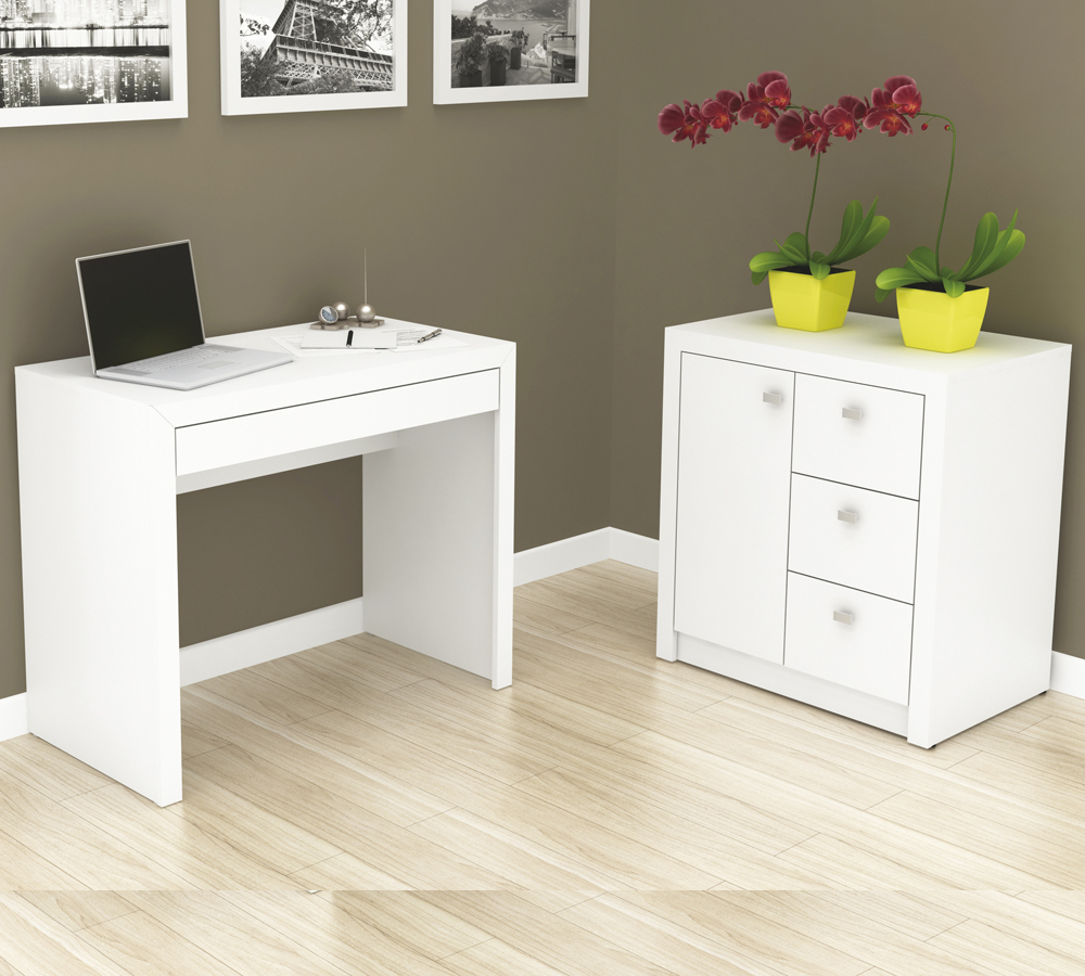 Conjunto Escritório 02 Peças CJ11 Branco Tecno Mobili