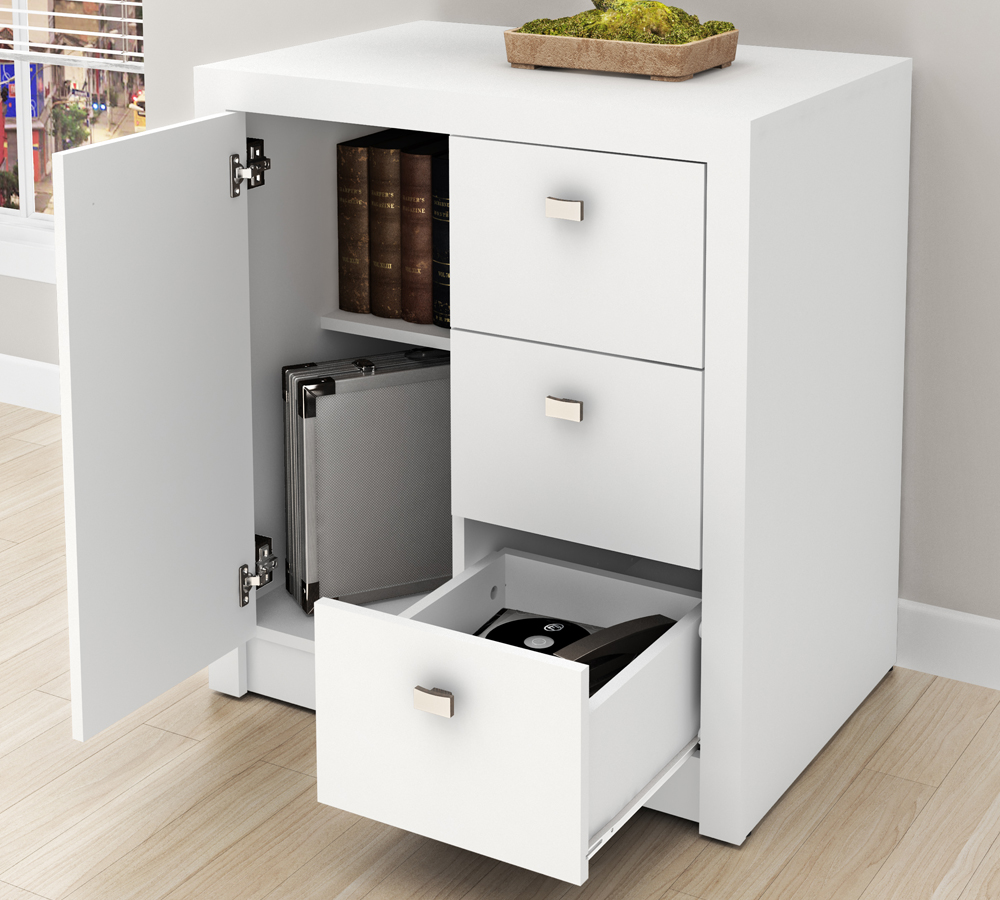 Conjunto Escritório 02 Peças CJ11 Branco Tecno Mobili