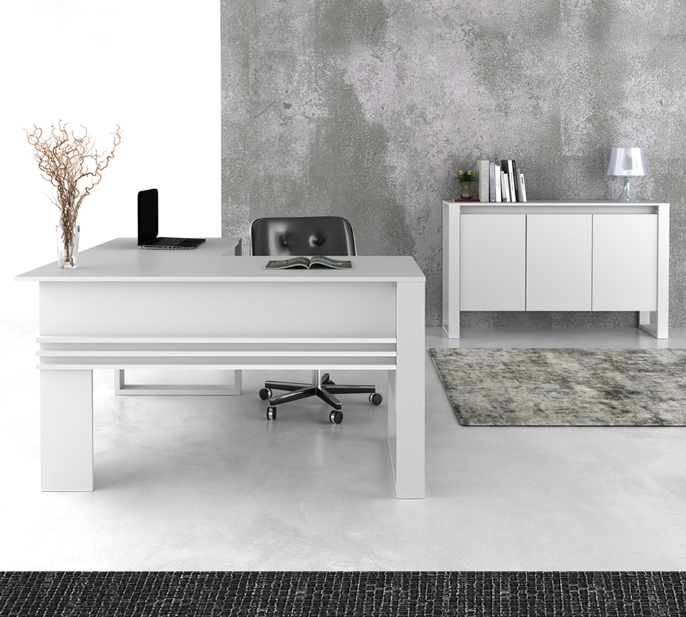 Conjunto Escritório 02 Peças CJ23 Branco Tecno Mobili