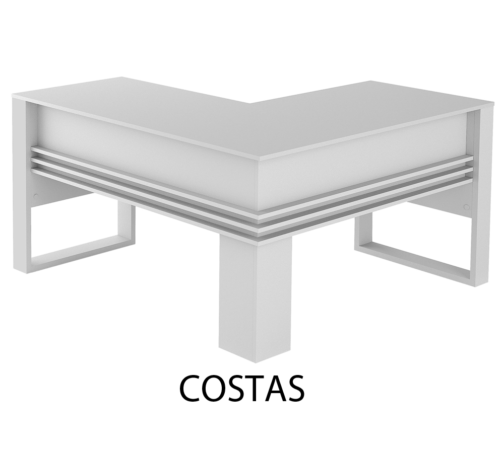 Conjunto Escritório 02 Peças CJ23 Branco Tecno Mobili