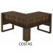 Conjunto Escritório 02 Peças CJ23 Nogal Tecno Mobili