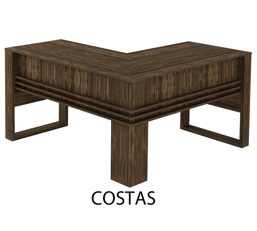 Conjunto Escritório 02 Peças CJ23 Nogal Tecno Mobili