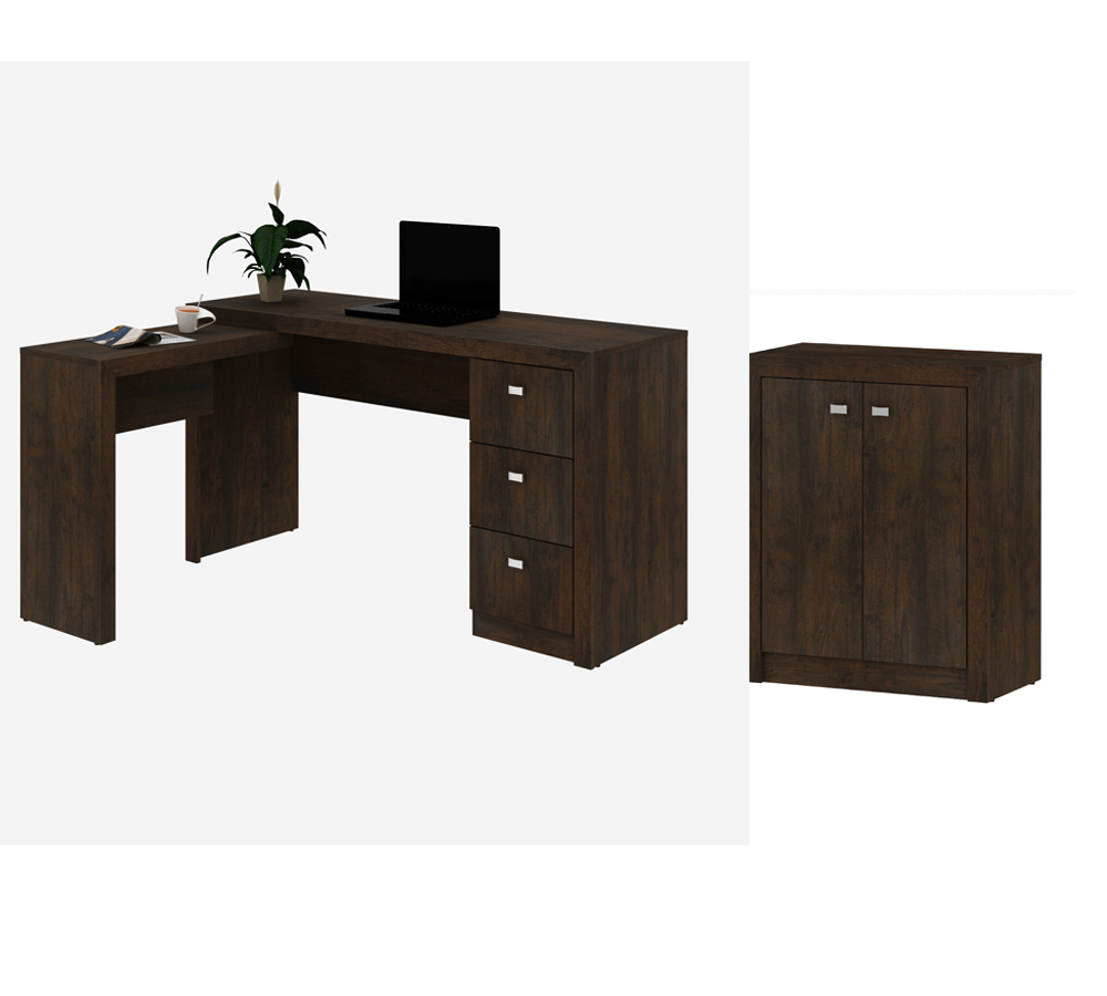 Conjunto Escritório 02 Peças CJ9 Rustico Tecno Mobili
