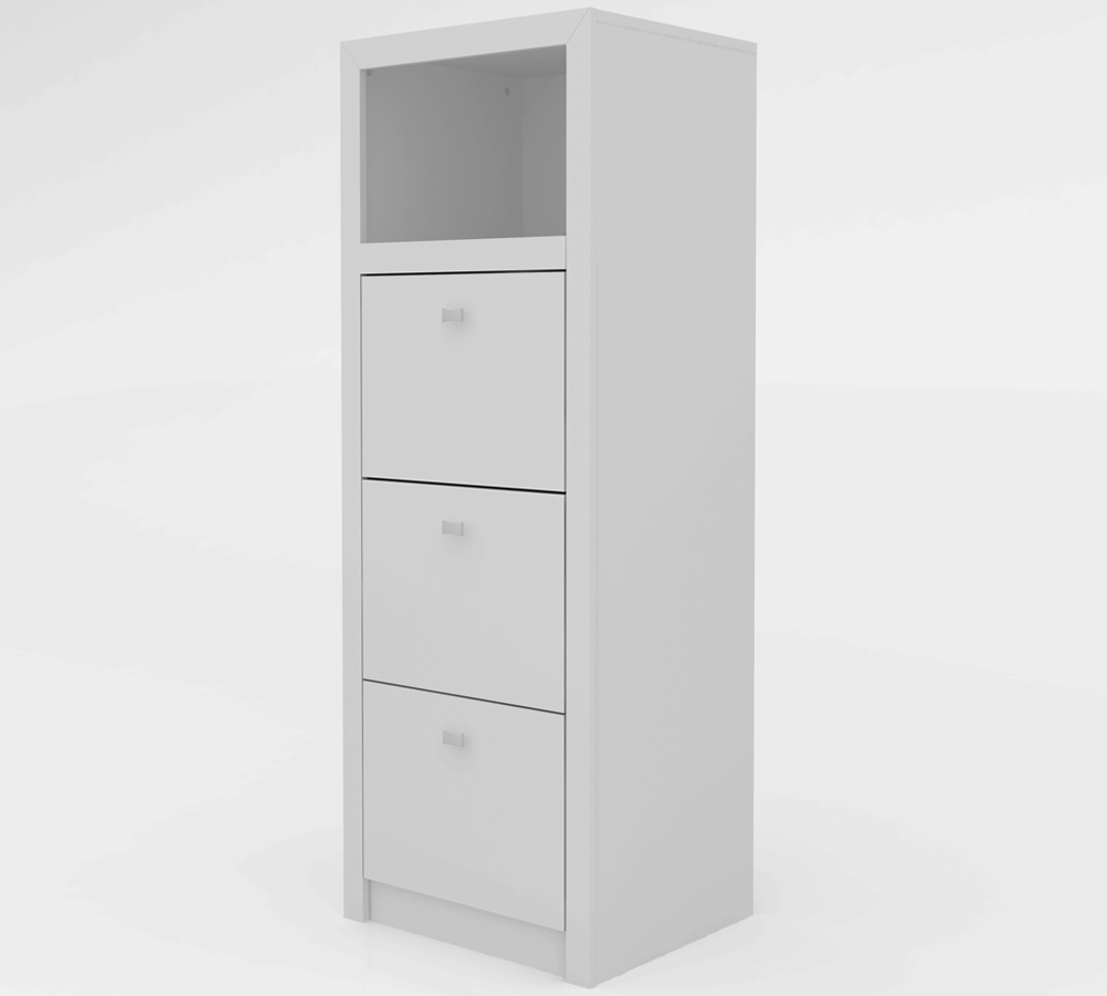 Conjunto Escritório Completo 05 Peças CJ18 Branco Tecno Mobili