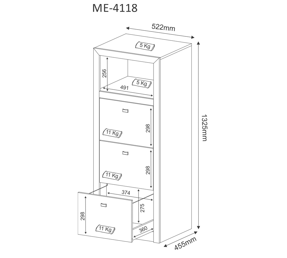 Conjunto Escritório Completo 05 Peças CJ18 Branco Tecno Mobili