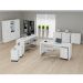 Conjunto Escritório Completo 11 Peças CJ8 Branco Tecno Mobili