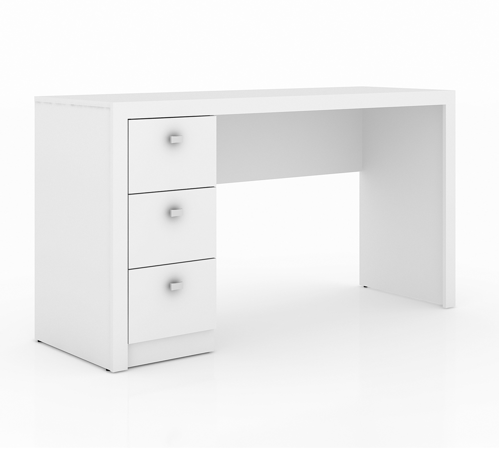 Conjunto Escritório Completo 3 Peças CJ5 Branco Tecno Mobili