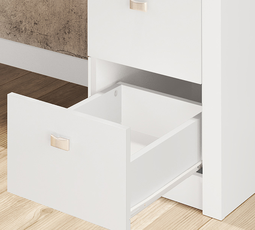 Conjunto Escritório Completo 3 Peças CJ5 Branco Tecno Mobili