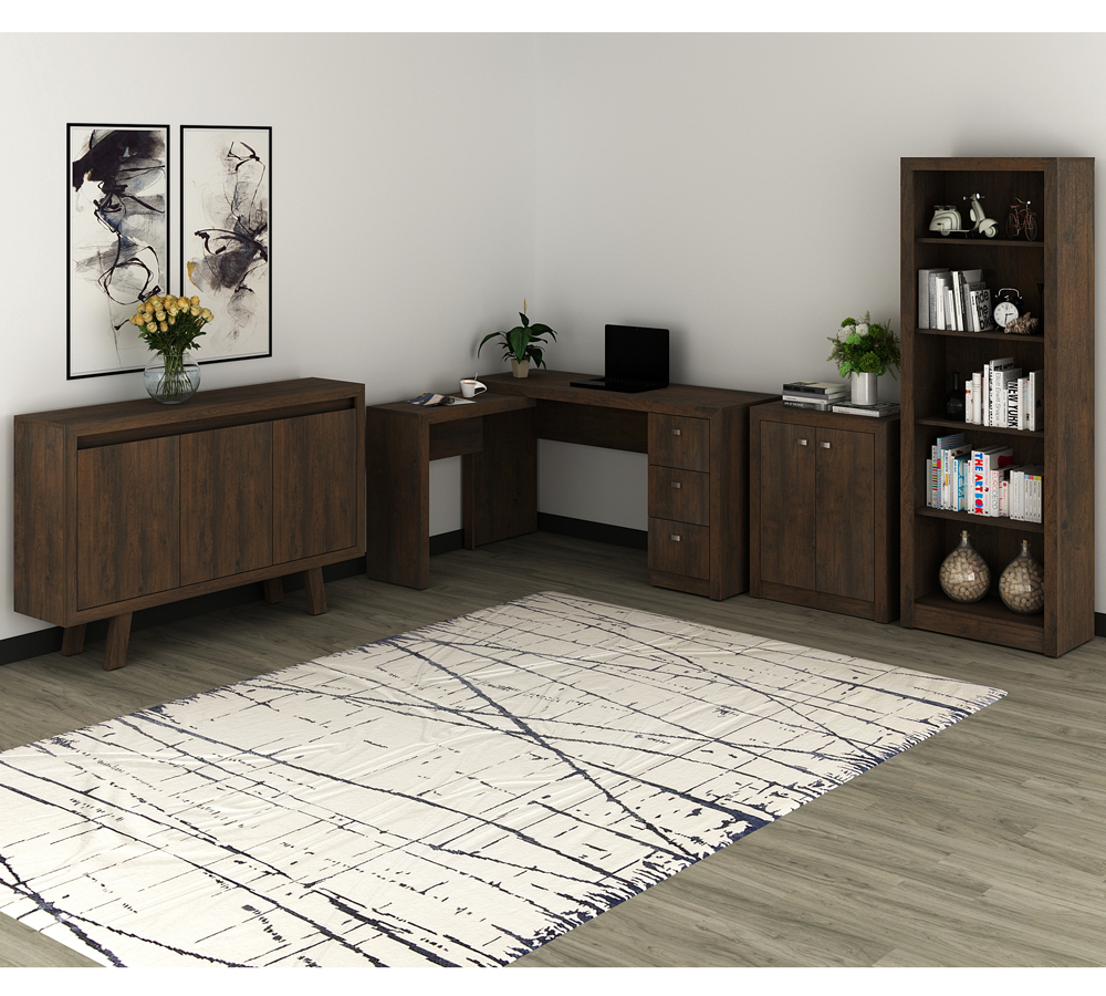 Conjunto Escritório Completo 4 Peças CJ1 Rustico Tecno Mobili