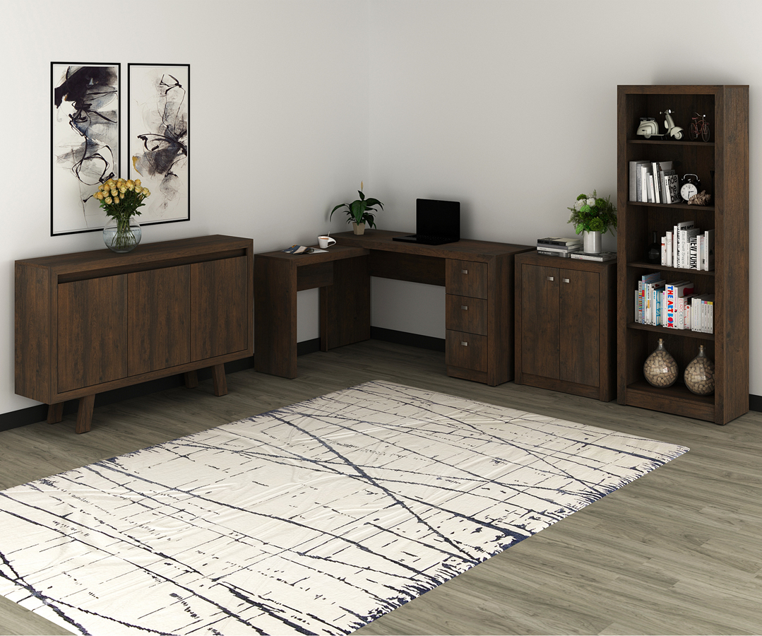 Conjunto Escritório Completo 4 Peças CJ1 Rustico Tecno Mobili