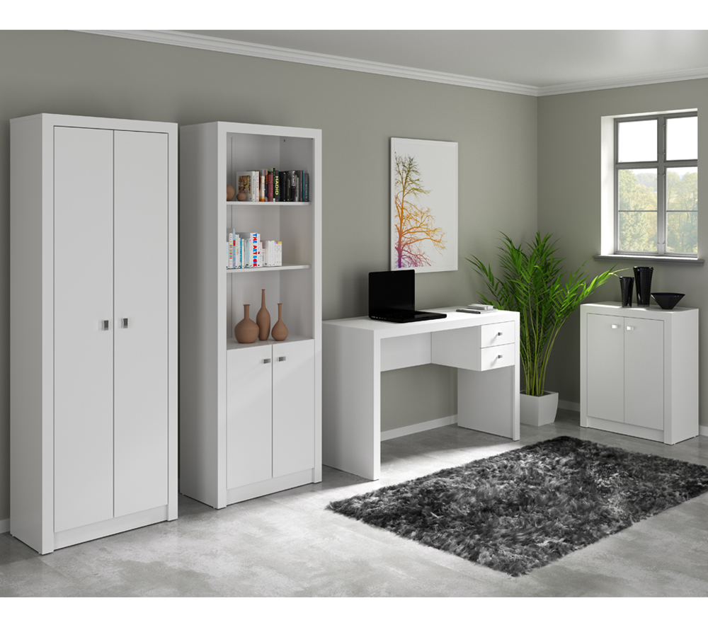 Conjunto Escritório Completo 4 Peças CJ6 Branco Tecno Mobili