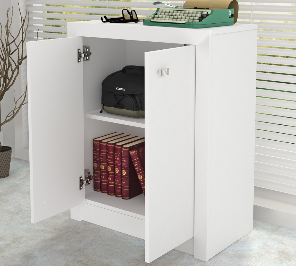 Conjunto Escritório Completo 4 Peças CJ7 Branco Tecno Mobili