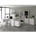 Conjunto Escritório Completo 5 Peças CJ2 Branco Tecno Mobili