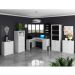 Conjunto Escritório Completo 5 Peças CJ3 Branco Tecno Mobili