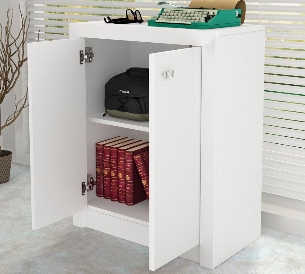 Conjunto Escritório Completo 5 Peças CJ3 Branco Tecno Mobili