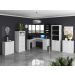 Conjunto Escritório Completo 5 Peças CJ3 Branco Tecno Mobili
