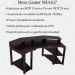 Conjunto Gamer Completo 4 Peças ME41X63X64X66X67 Preto Vermelho Tecno Mobili