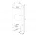 Conjunto Guarda Roupa Modulado Closet 4 Peças AZ2 Branco Nogal Tecno Mobili