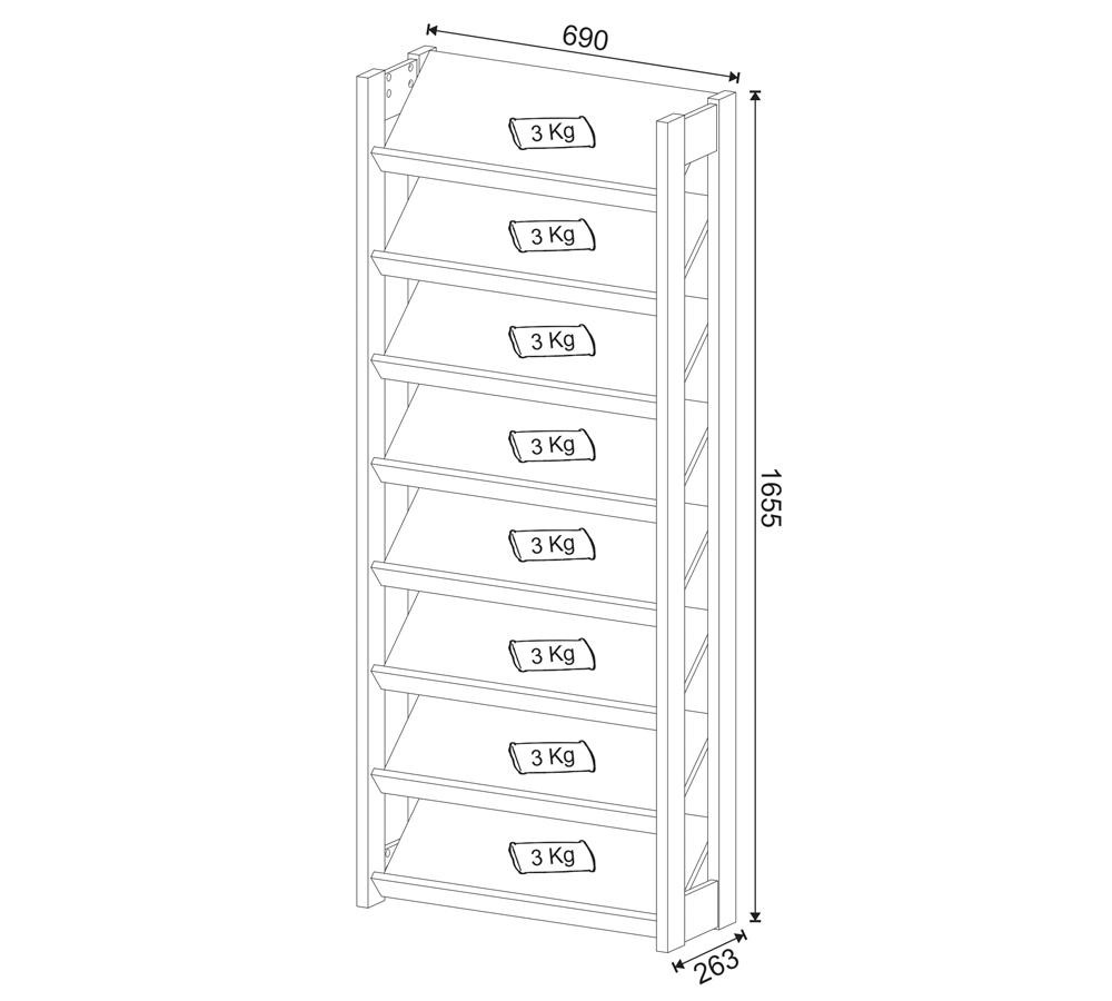 Conjunto Guarda Roupa Modulado Closet 4 Peças AZ2 Branco Nogal Tecno Mobili