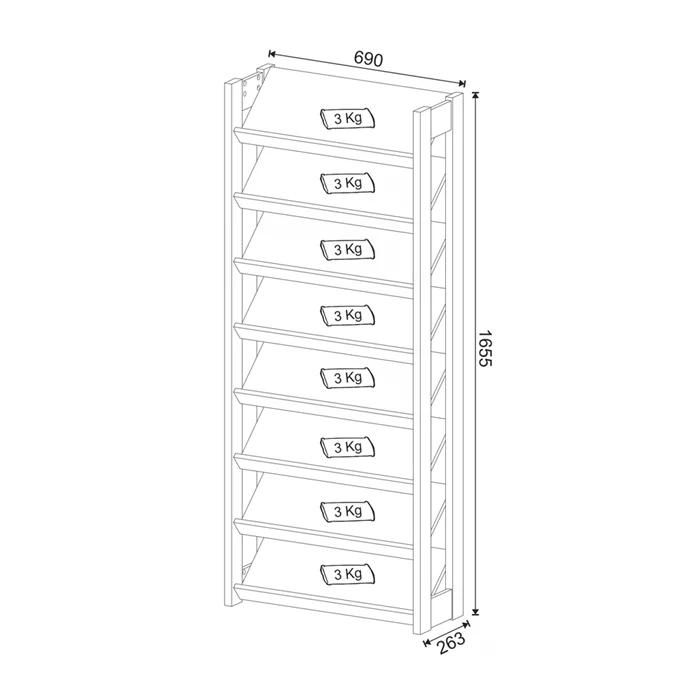 Conjunto Guarda Roupa Modulado Closet 4 Peças AZ2 Preto Nogal Tecno Mobili