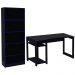 Conjunto Mesa e Armario Gamer ME4141 ME4152 Preto Azul Tecno Mobili