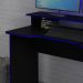 Conjunto Mesa e Armario Gamer ME4141 ME4153 Preto Azul Tecno Mobili