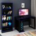 Conjunto Mesa e Armario Gamer ME4141 ME4161 Preto Azul Tecno Mobili