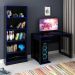 Conjunto Mesa e Armario Gamer ME4141 ME4161 Preto Azul Tecno Mobili