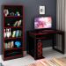 Conjunto Mesa e Armario Gamer ME4141 ME4161 Preto Vermelho Tecno Mobili