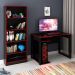 Conjunto Mesa e Armario Gamer ME4141 ME4161 Preto Vermelho Tecno Mobili