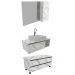 Conjunto Para Banheiro Armarios Com Cuba BN1 Marmore Branco Tecno Mobili