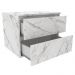 Conjunto Para Banheiro Armarios Com Cuba E Espelho BN10 Marmore Branco Tecno Mobili