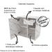 Conjunto Para Banheiro Armarios Com Cuba E Espelho BN4 Marmore Branco Tecno Mobili