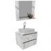 Conjunto Para Banheiro Armarios Com Cuba E Espelho BN9 Marmore Branco Tecno Mobili