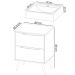 Conjunto Para Banheiro BN3600x39x40 Branco Metalizado Tecno Mobili