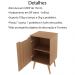 Conjunto Para Banheiro Gabinete Com Cuba e Espelheira Amendoa BN3630x41x42 Tecno Mobili
